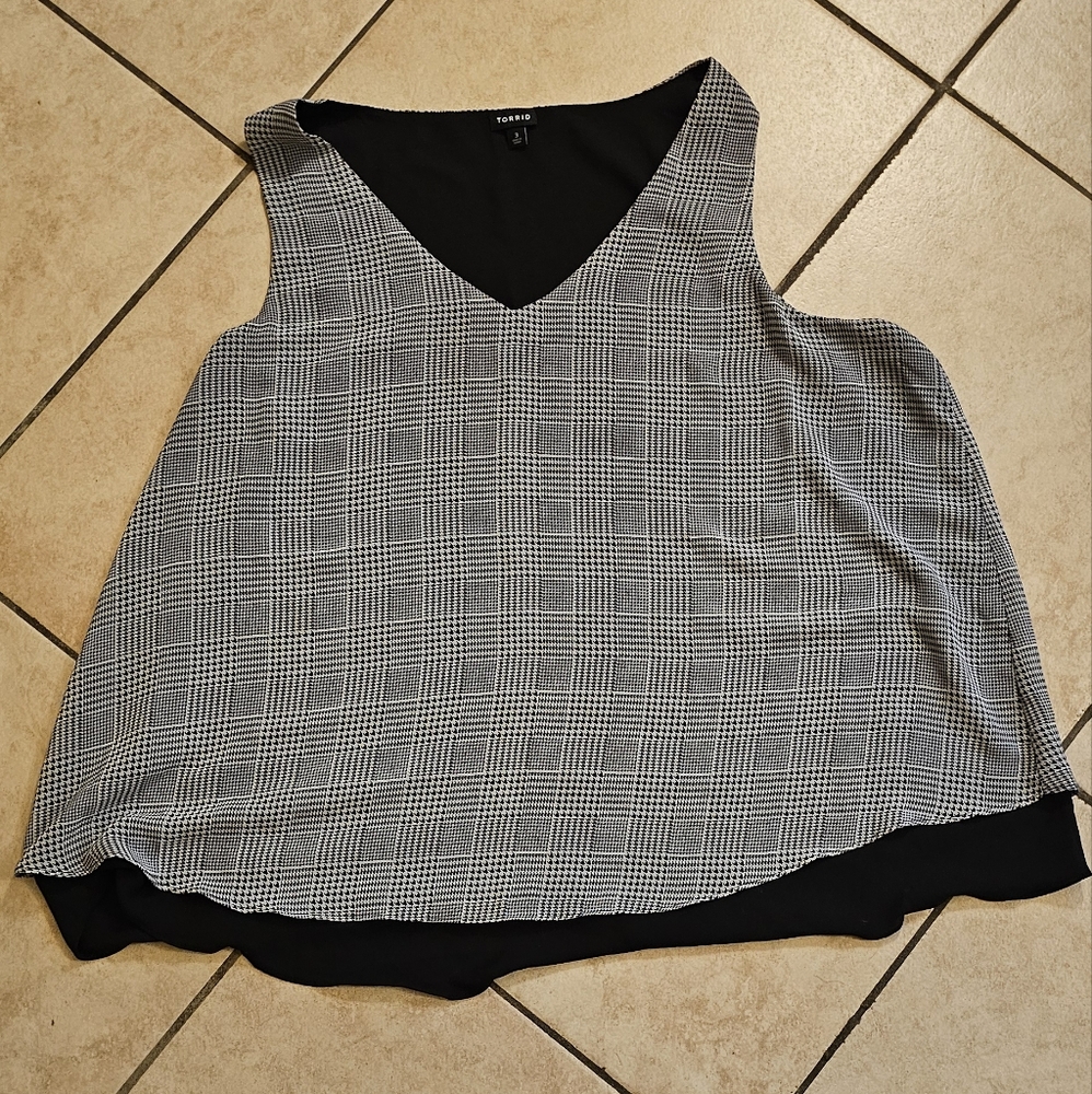 Houndstooth Blouse
